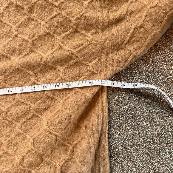 J. Crew Cable-Knit Stretch Wool Sweater Dress.  Tan Merino Wool.  Size M/L - Picture 5 of 8